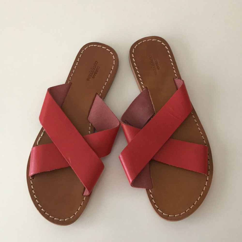 Red sandals - urban outfitters